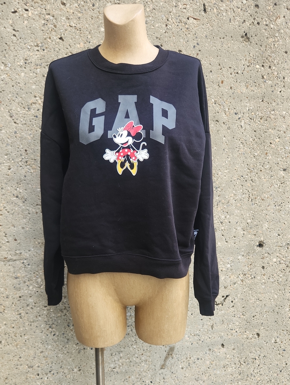 GAP Black Minnie Mouse Logo Sweatshirt